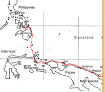 Itinerary of the 4,000NM long and six months lasting expedition
